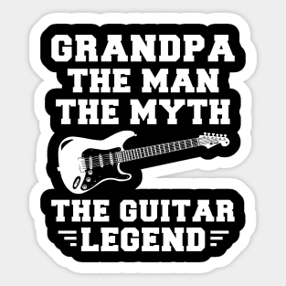 Grandpa, the Guitar Legend - Strumming Laughter into Life! Sticker